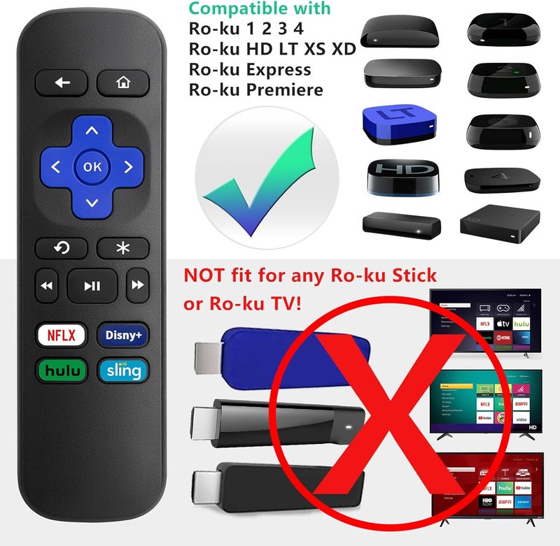 LOUTOC Universal Replacement Remote Control for Roku Express, for Roku Premiere, for Roku Box, for Roku Player, for Roku 1 2 3 4 -【NOT for Stick or TV】 - Image 2